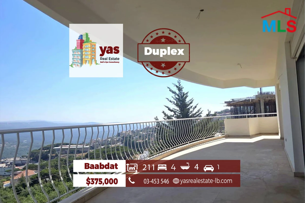 Baabdat 211m2 | 211m2 Rooftop | Duplex | View | Private Street | TCH