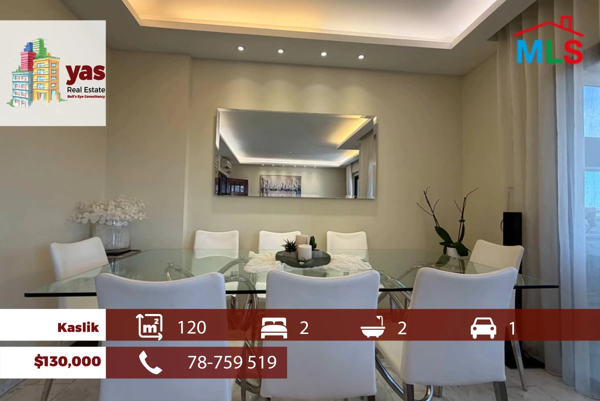 Kaslik 120m2 | Well Maintained | Panoramic View | EH
