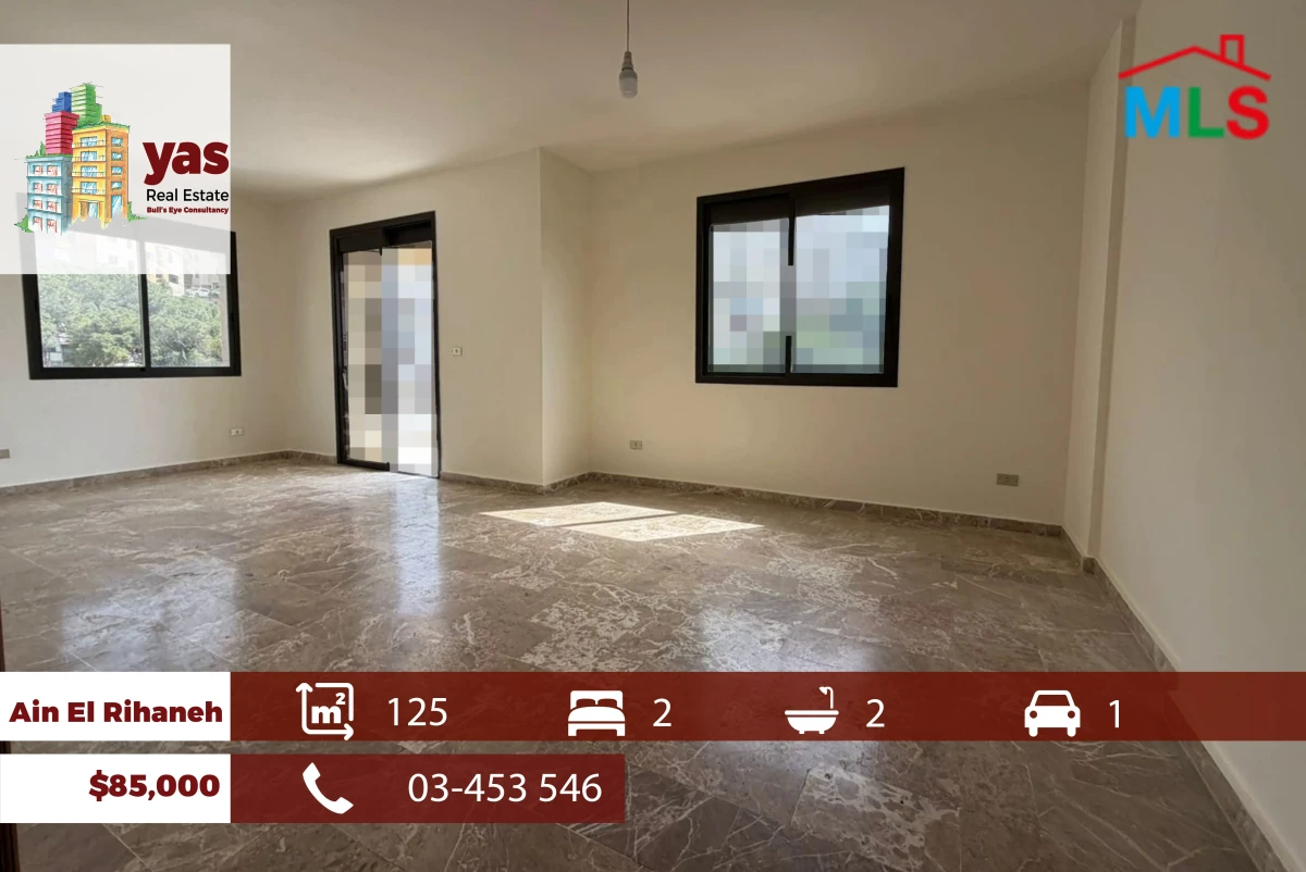Ain El Rihaneh 125m2 | Renovated | Prime Location | Quiet Area | EL