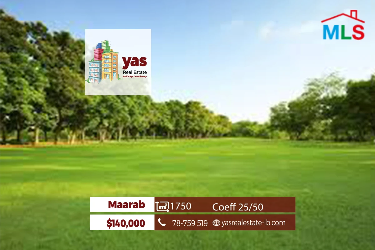 Maarab 1750m2 | Prime Location | Coeff 25/50 | Land | WA