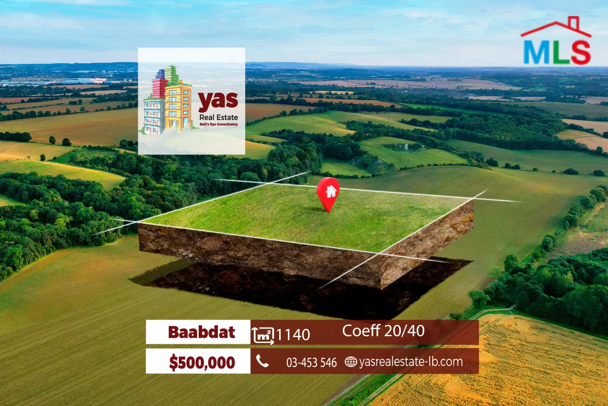 Baabdat/Shammis 1140m2 | Land | Coeff 20/40 | Perfect Investment | TCH
