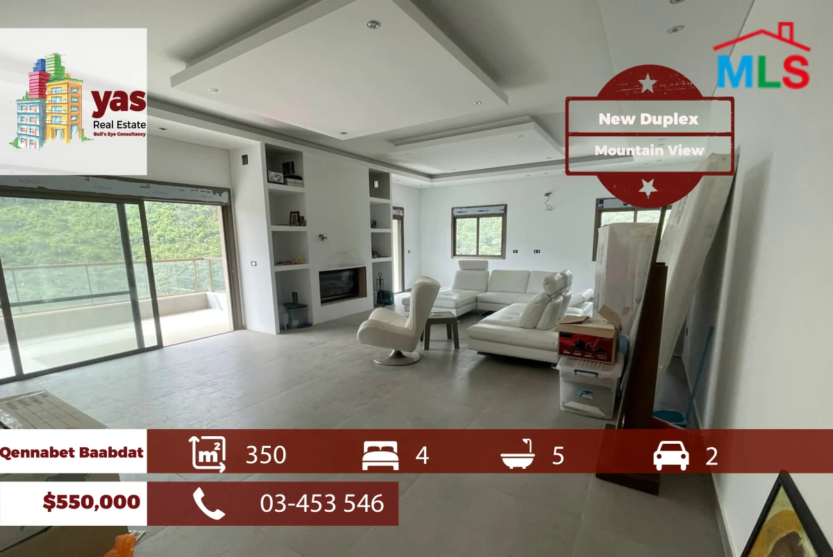 Qennabet Baabdat 350m2 | Duplex | New | Prime Location | TCH
