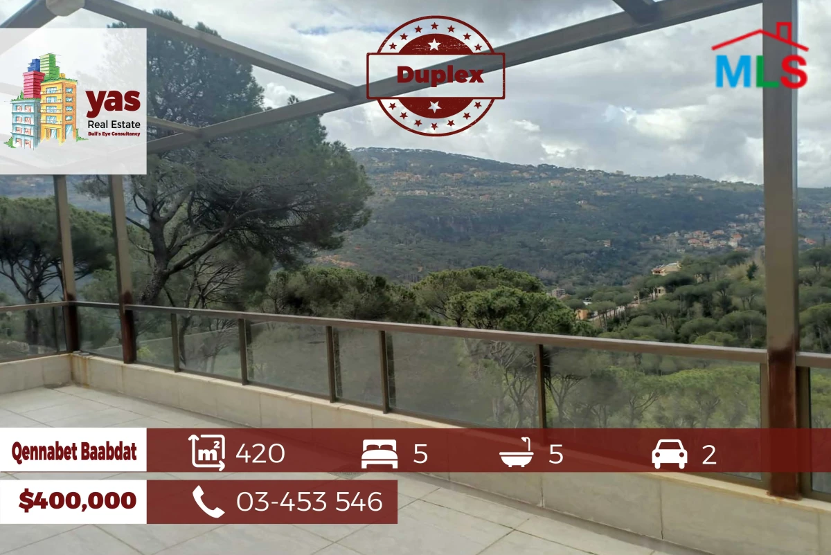 Qennabet Baabdat 420m2 | Luxury Duplex | View | Prime Area | TCH