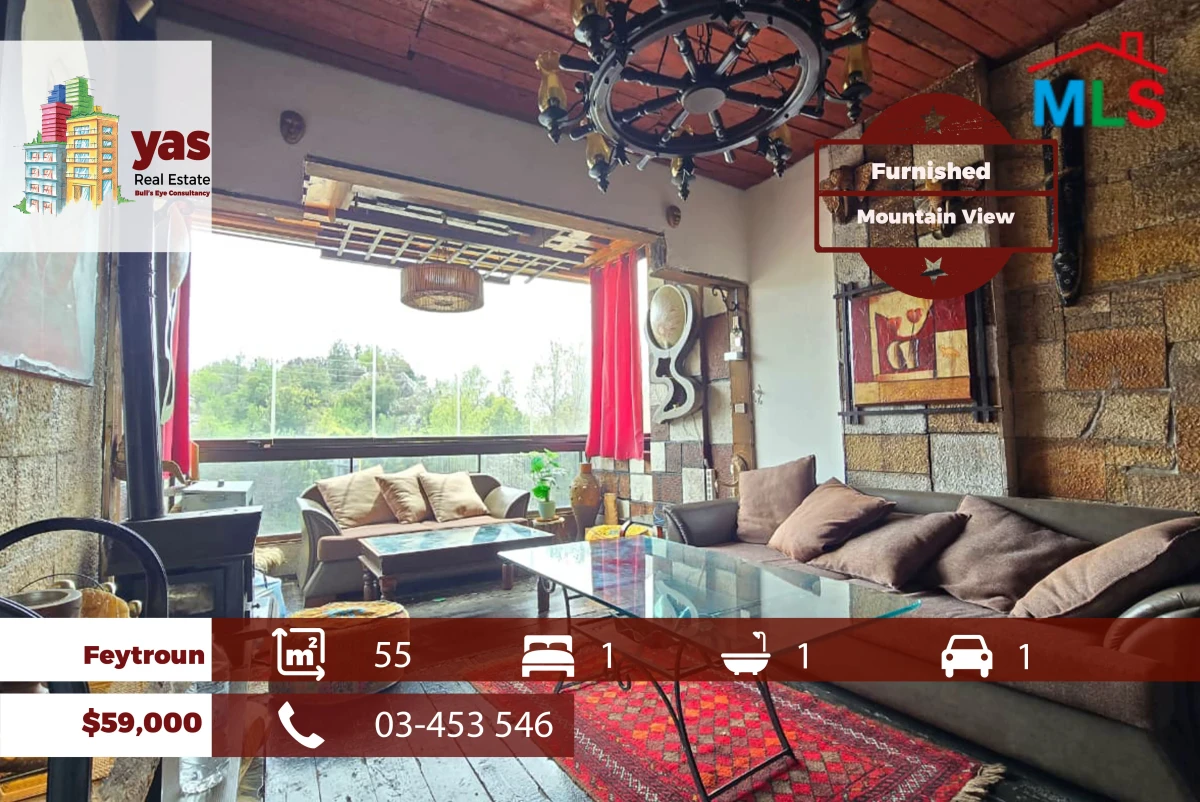 Feytroun 55m2 | Furnished Chalet | Mountain View | Modern | DA
