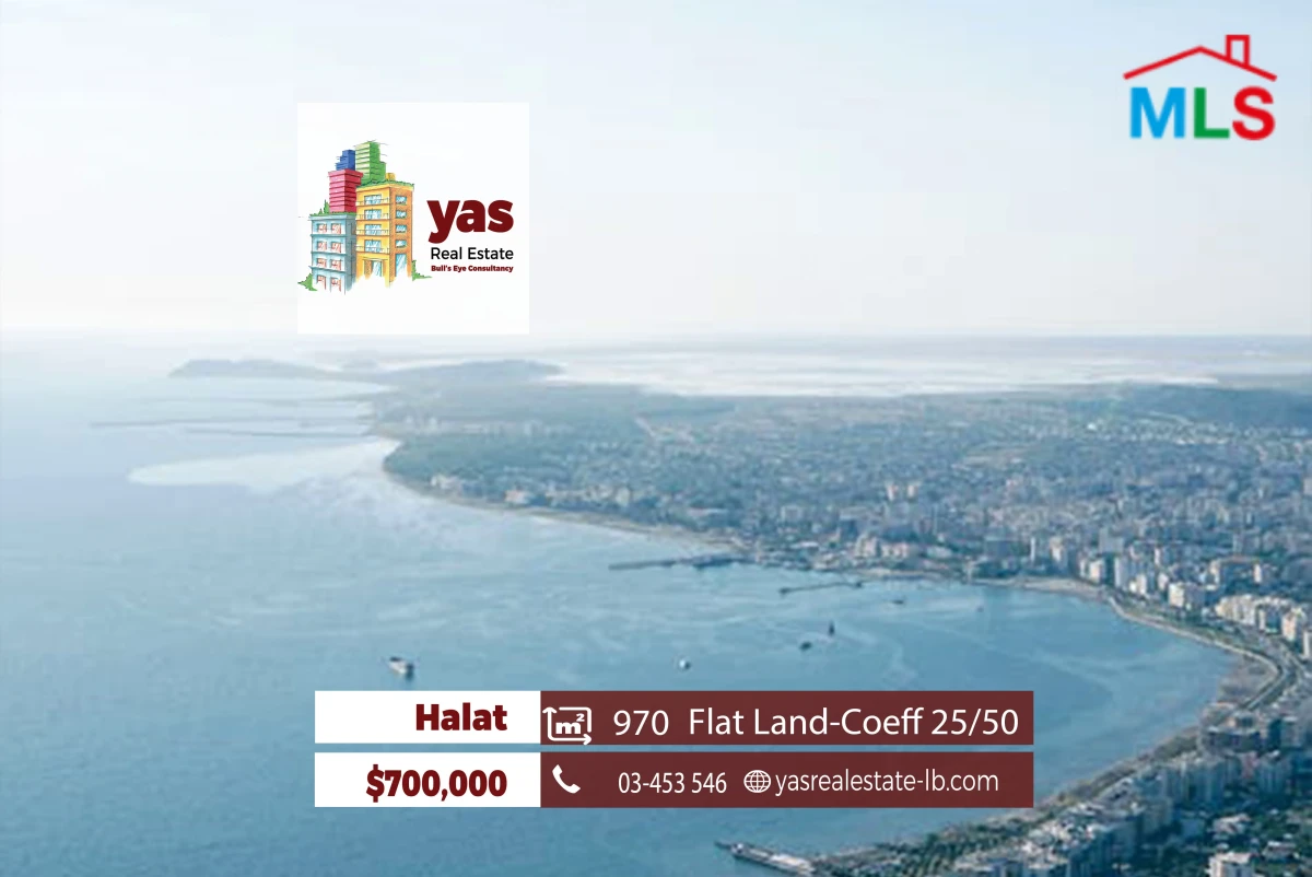 Halat 970m2| Flat Land | Panoramic Sea View | Coeff 25/50 | TYT