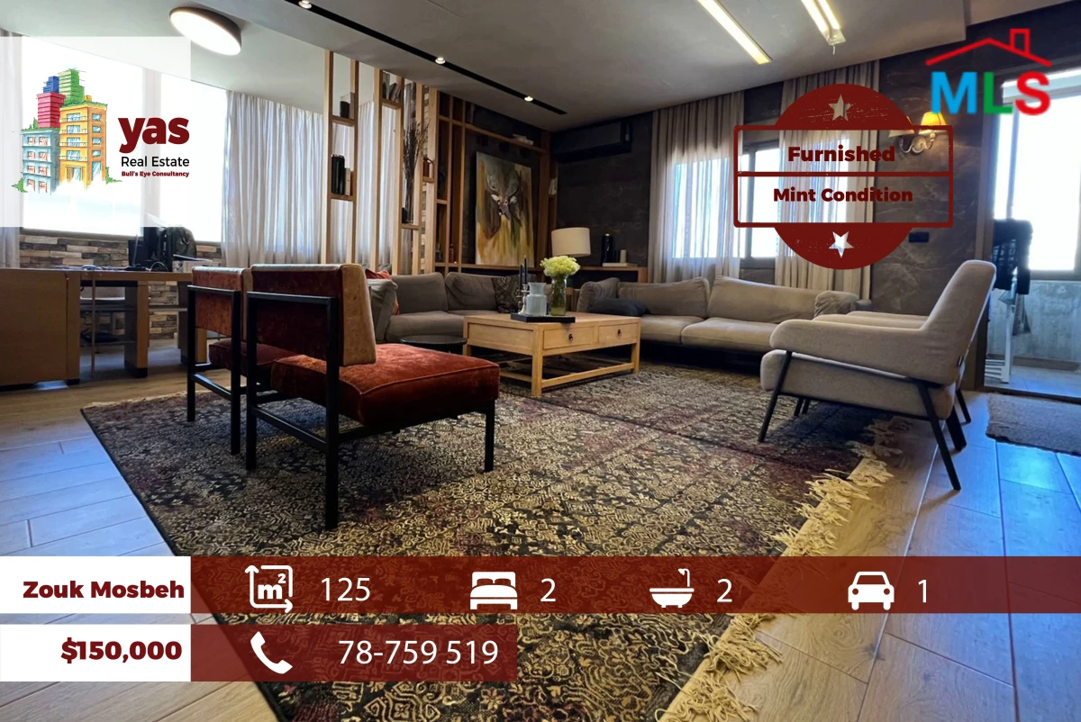 Zouk Mosbeh 125m2 | Furnished Flat | Unique Property | EH/RH
