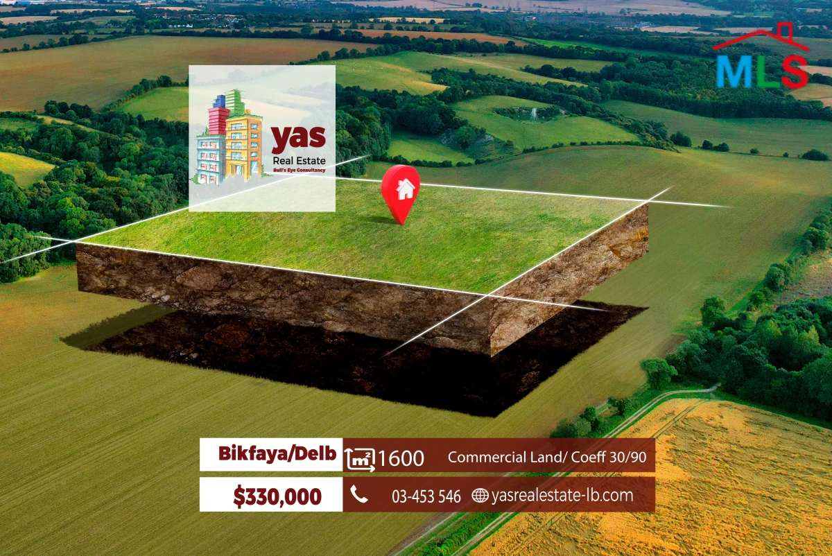 Bikfaya/Delb 1600m2 | Commercial Land | Coeff 30/90 | TCH