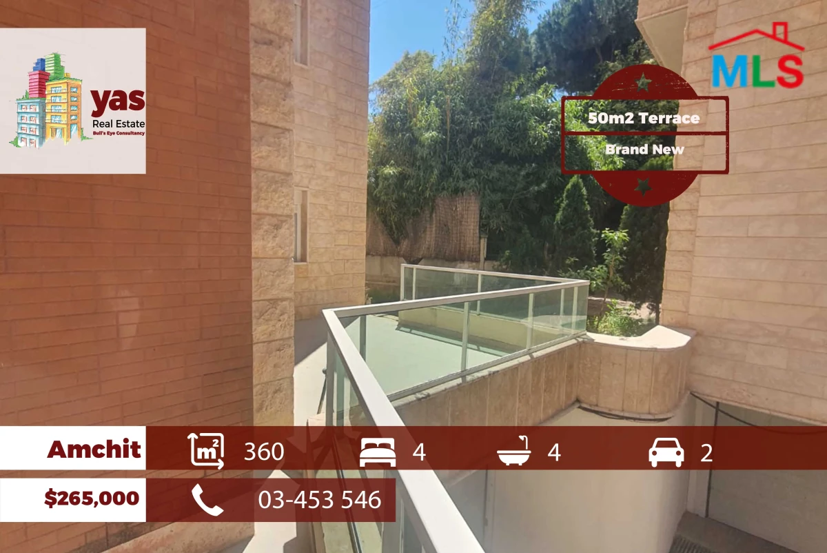 Amchit 360m2 | 50m2 Terrace | Luxury | Prime Location| Brand New | ABA