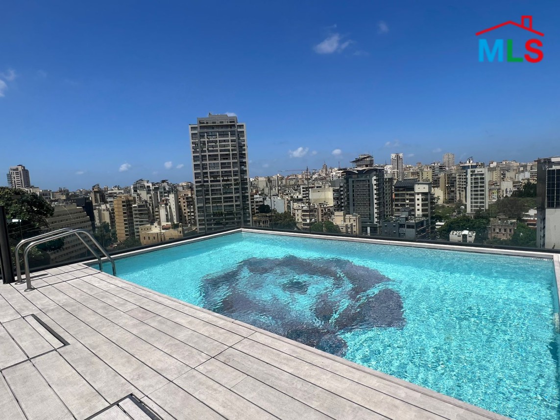Ideal Furnished Penthouse with Rooftop Pool For Rent In Achrafieh
