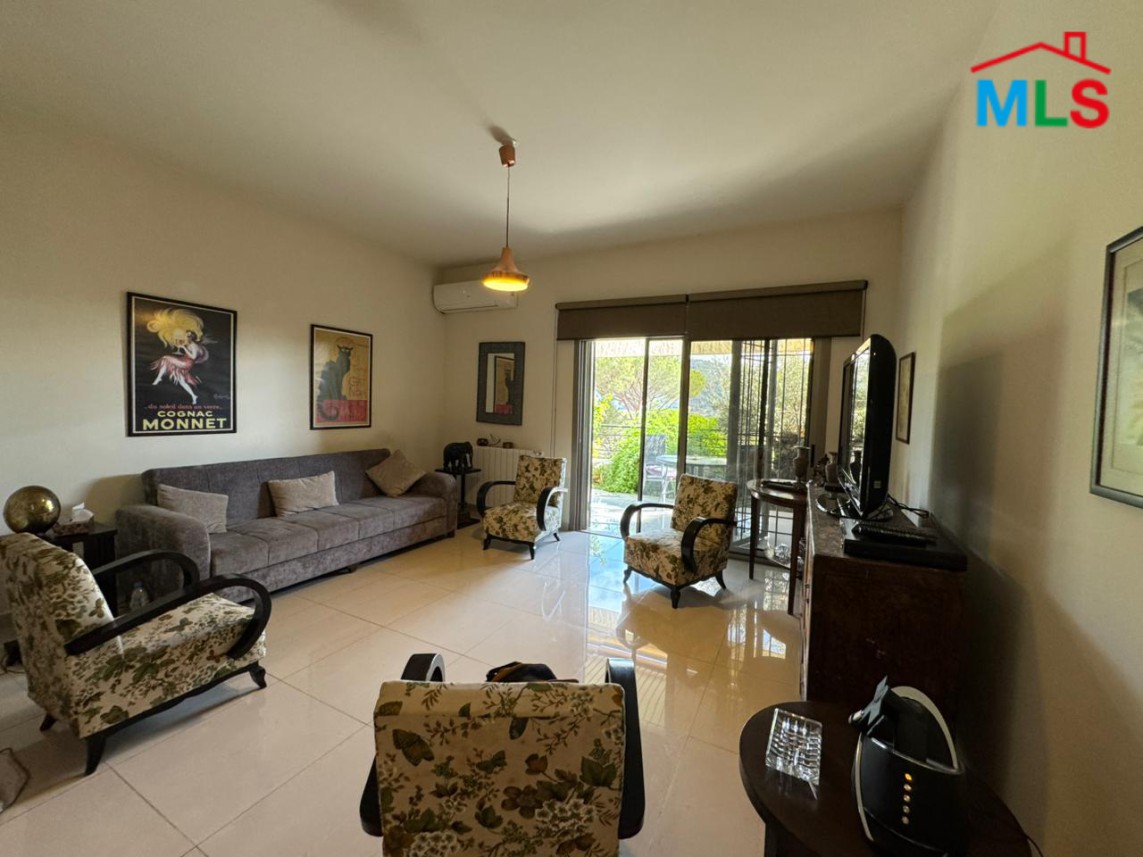 Furnished Apartment With Garden And Great Mountain View For Rent in Baabdat