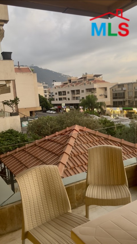 Furnished Apartment with 60 Sqm Backyard for Rent In Kfarhbeib