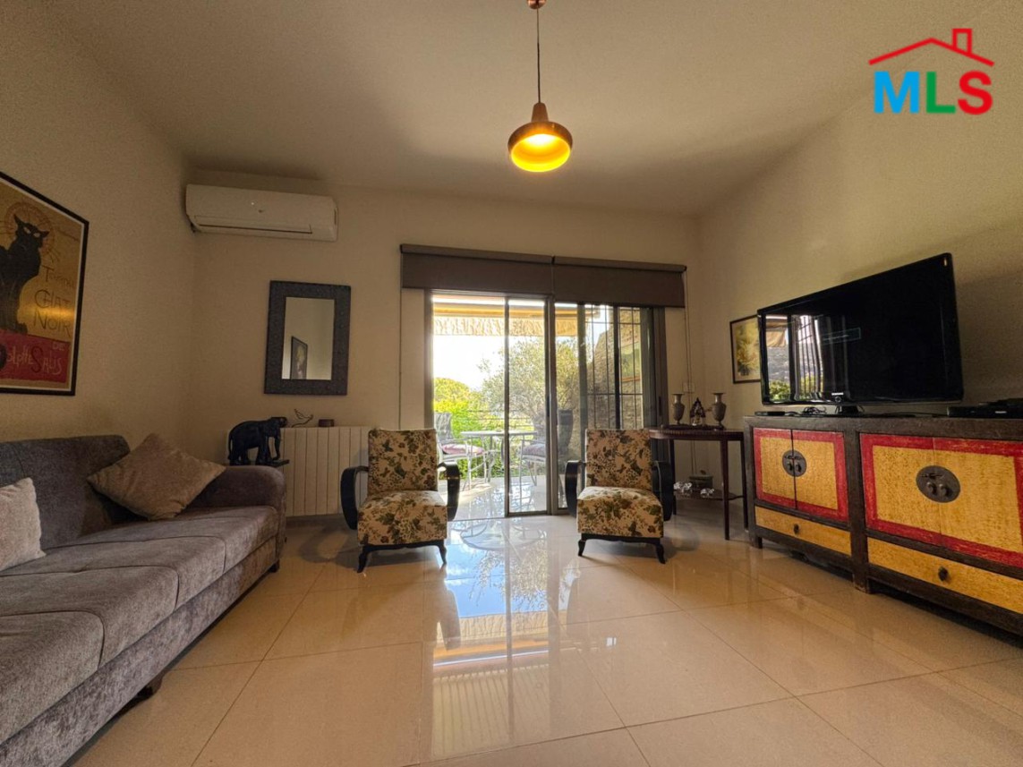 Furnished Apartment with Garden And Great Mountain View For Sale in Baabdat